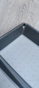 Kesper 2. akosť - Organizér do zásuvky, sivý, protišmykový, s priehradkou GREY 33 x 23 cm