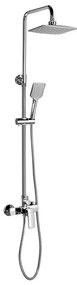 Aqualine - Sprchová sada s batériou FACTOR lesklý chróm