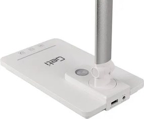 LED Stmievateľná stolná lampa s USB LED/9W/230V 3000K/4000K/5500K biela