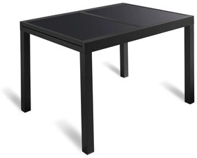 LIVARNO home Rozkladací hliníkový stôl Houston, čierny  (100342081)