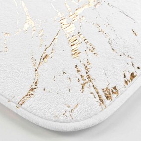 Biela/v zlatej farbe kúpeľňová predložka 45x45 cm Aquamarbre – douceur d'intérieur
