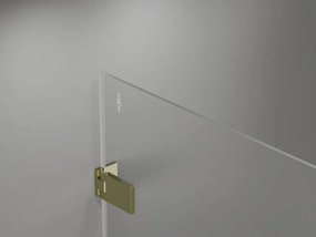 Mexen Lunar-F Duo, skladací sprchový kút 100 x 85 cm, 8mm číre sklo, zlatý profil, 836-100L-085P-50-00