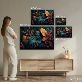 DUBLEZ | Moderný obraz do obývačky - Neonová džungľa