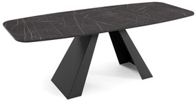Rozkladací jedálenský stôl JONES čierny mramor Rozmer stola: veľkosť-160cm