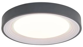Moderné stropné svietidlo sivé s bielou farbou 38 cm vrátane LED stmievateľné - Kanton