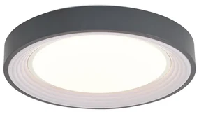 Moderné stropné svietidlo sivé s bielou farbou 38 cm vrátane LED stmievateľné RGB - Kanton