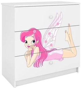 Detská komoda Babydreams biela – Víla 2
