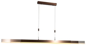 Nastaviteľná závesná lampa tmavá bronz vrátane stmievateľného LED - Lamba