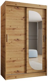 Šatníková skriňa 120 cm Lulu (dub artisan). Akcia -21%. Vlastná spoľahlivá doprava až k Vám domov. 1125969