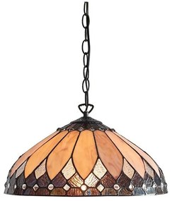 Endon 63977 - Luster na reťazi Tiffany BROOKLYN 1xE27/60W/230V pr. 40 cm