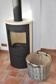 Prútený okrúhly kôš na drevo Rozmery (cm): průměr 50, v. 37