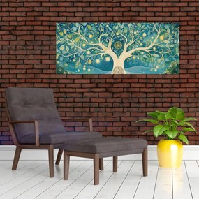 Obraz – Magický strom so špirálami (120x50 cm)