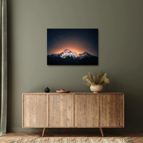 Obraz hviezdnej oblohy s horami (70x50 cm)