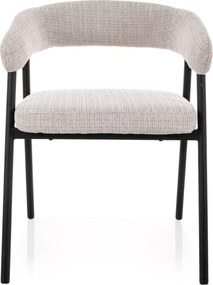 Jedálenská stolička KATANA s čiernymi nohami, sivá