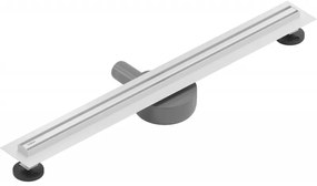 Mexen Flat nerezový sprchový žľab s rotačným 360° sifónom 60 cm, vzor SLIM, biela, 1241060