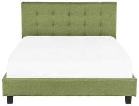 Čalúnená posteľ 160 x 200 cm zelená LA ROCHELLE Beliani