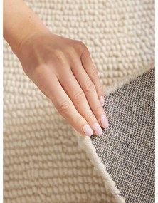 Ručne tkaný vlnený behúň vo svetlo prírodnej farbe 80x300 cm Eleni Natural White – Hanse Home