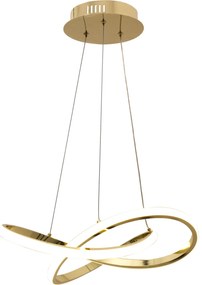 Toolight - Moderné LED kruhové závesné stropné svietidlo + diaľkové ovládanie APP390-CP, zlatá, OSW-06906