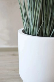 Kvetináč ESCADA, sklolaminát, výška 40 cm, biely mat