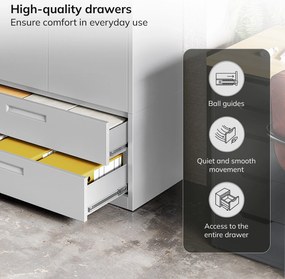 Megan Szary - szuflada pojedyncza 185 cm