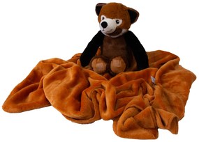 Babymatex Deka CAROL 85x100 cm - Hnedá s plyšákom Medvedík