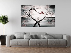 Gario Ručne maľovaný obraz Vtáčia láska Rozmery: 120 x 80 cm
