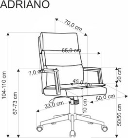 Otočné kreslo Adriano béžové