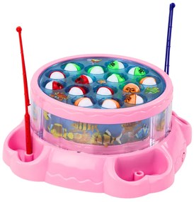 LEAN TOYS Hra Rybolov s udicami - ružová