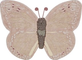 Lorena Canals, Kusový koberec Baby Butterfly, 90x120, ružová, detská izba