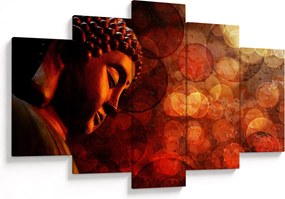 Obraz - Budha v červených tónoch (150x105 cm)