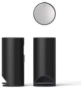 Matne čierny nášľapný kovový odpadkový kôš 30 l Arc – Joseph Joseph