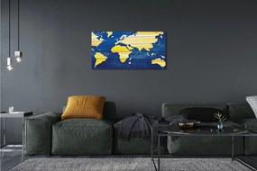 Obraz canvas Máp na modré dosky 125x50 cm