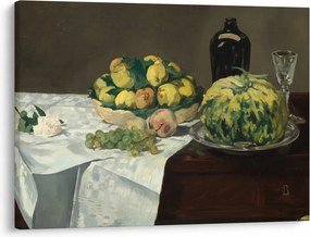 Obraz - Edouard Manet, Still Life with Melon and Peaches, reprodukcia (70x50 cm)