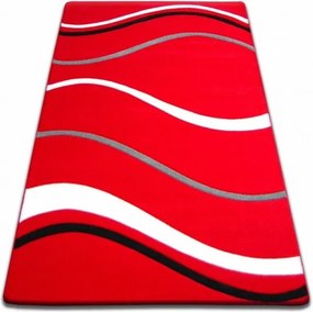 3kraft Kusový koberec FOCUS - 8732 morské vlny / červený, velikost 100x200