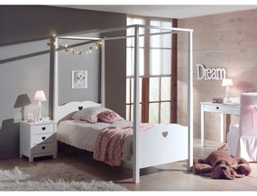 Biely detský nočný stolík Vipack Amori