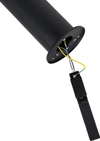 Stojanové vonkajšie svietidlo čierne s opálovým tienidlom 70 cm - Odense