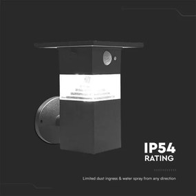 LED Solárne nástenné svietidlo so senzorom LED/2,5W/3,7V IP54 3000K 2200 mAh