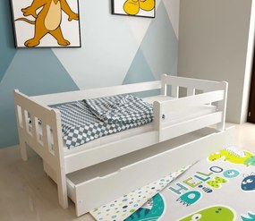 Detská posteľ z masívu borovice MAJA - 200x90 cm - biela