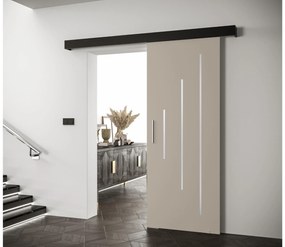 Posuvné dvere 80 cm Slavdro 3 (kašmír + čierna matná). Akcia -6%. Vlastná spoľahlivá doprava až k Vám domov. 1108855