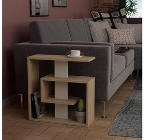 Odkladací stolík SALY 57x55 cm béžová/hnedá