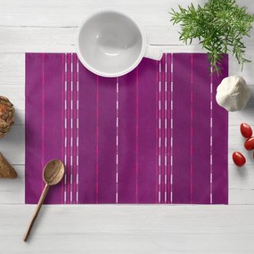 Biante Bavlnené prestieranie na stôl Olivia OL-002 Pásiky na fialovom 30x40 cm
