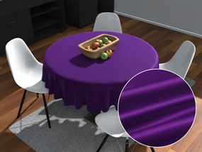 Biante Saténový okrúhly obrus polyesterový Satén LUX-044 Žiarivo fialový Ø 130 cm