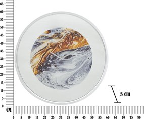 Nástenné hodiny Zrkadlo 60 cm sivé/viacfarebné