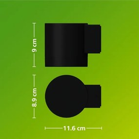 Philips - Vonkajšie nástenné svietidlo FYLX 1xGU10/5W/230V čierne IP44