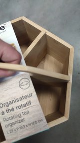 5Five® 2. akosť - Otočný bambusový organizér s priehradkami, ROTA, pr. 22 x 12,5 cm