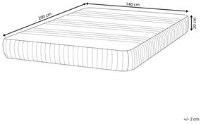 Penovo-gélový matrac so snímateľným poťahom 160 x 200 cm tvrdý HAPPINESS Beliani