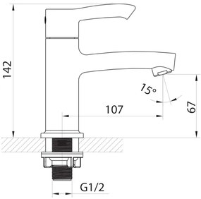 Sapho - Umývadlová batéria SMALL 14 cm lesklý chróm