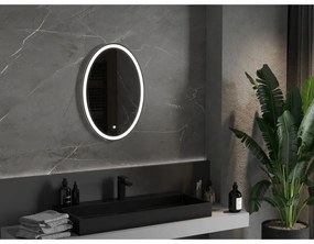 Mexen Elz, LED kúpeľňové zrkadlo s podsvietením 50 x 70 cm, 6000K, ochrana proti zahmlievaniu, 9802-050-070-611-00