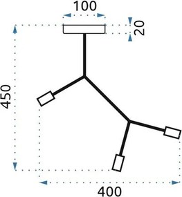 Toolight - Stropné svietidlo 3x27 APP736-3C, čierna, OSW-08793