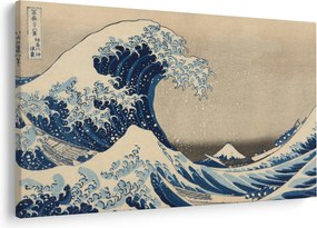 Obraz - Katsushika Hokusai, Under the Wave off Kanagawa, reprodukcia (90x60 cm)